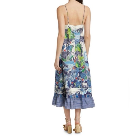 Farm Rio Tropical Print Midi Dress, Size M - Picture 7 of 11